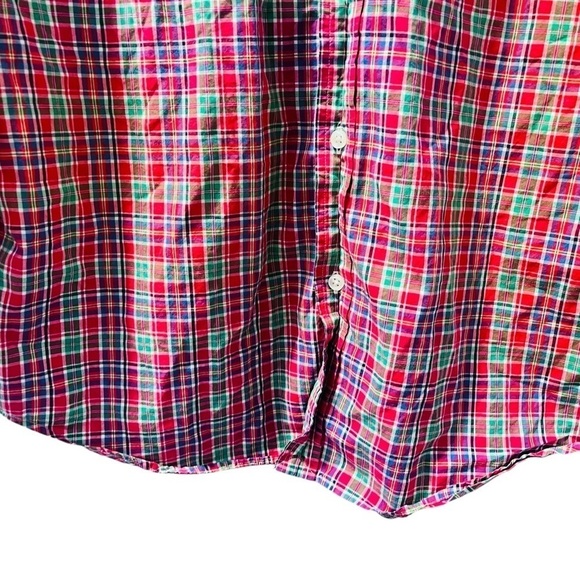 Ralph Lauren Christmas Colors Plaid Button Down Red Green Men's Size XL Holiday - Picture 5 of 7